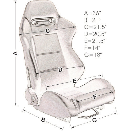 RA86 CHASSIS RECLINING RACING SEAT - RA Motorsports Canada