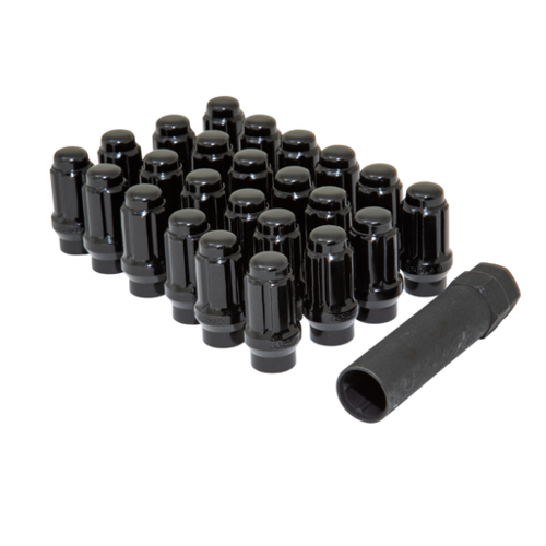 6 LUG M12X1.50 SPLINE BLACK LUG NUTS - RA Motorsports Canada