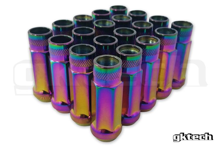 M12 x 1.25 Open End Lug Nuts – Neo Chrome - RA Motorsports Canada