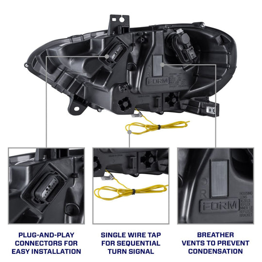 2018-2023 Ford Mustang LED Headlights (pair) - RA Motorsports Canada