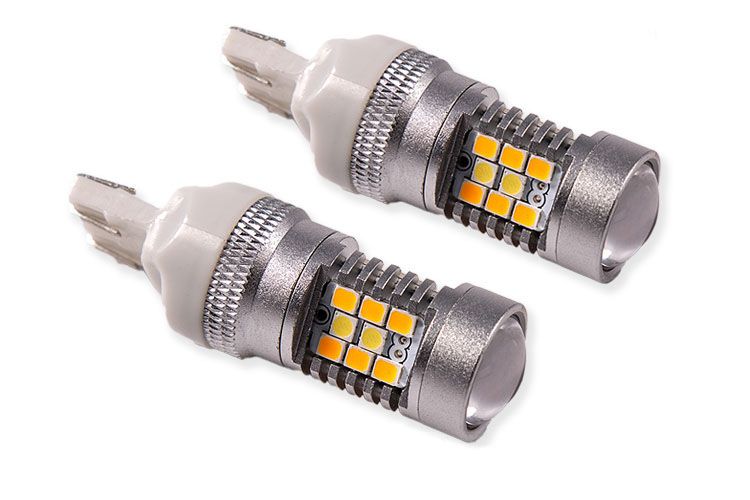 7443 LED Bulb HP24 LED Cool White Switchback Pair - RA Motorsports Canada