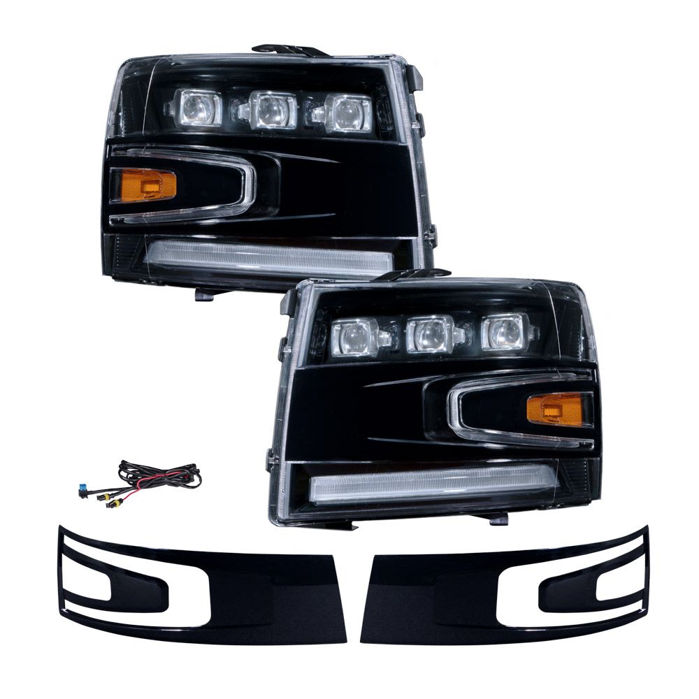 2007-2013 Chevrolet Silverado LED Projector Headlights (pair) - RA Motorsports Canada