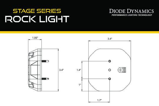 Stage Series Rock Light Surface Mount Kit (one) - RA Motorsports Canada