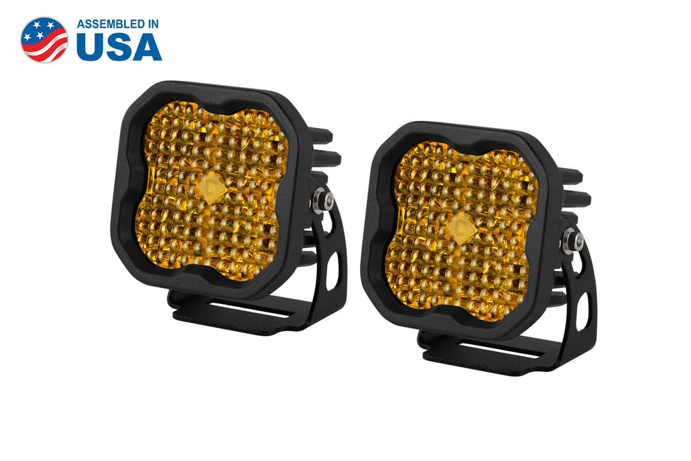 STAGE SERIES 3" SS3 YELLOW LED POD STANDARD (PAIR) - RA Motorsports Canada