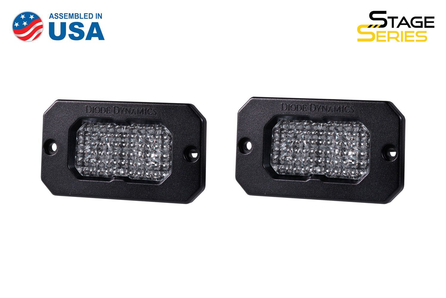 Stage Series C2 2" SAE/DOT White Flush Mount LED Pod (pair) - RA Motorsports Canada