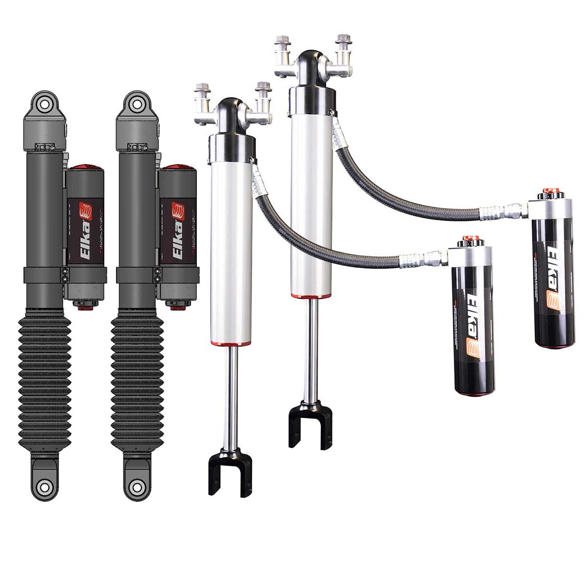 2.5 DC RESERVOIR FRONT & REAR SHOCKS KIT for CHEVROLET SILVERADO 2500, 2014 to 2018 - RA Motorsports Canada